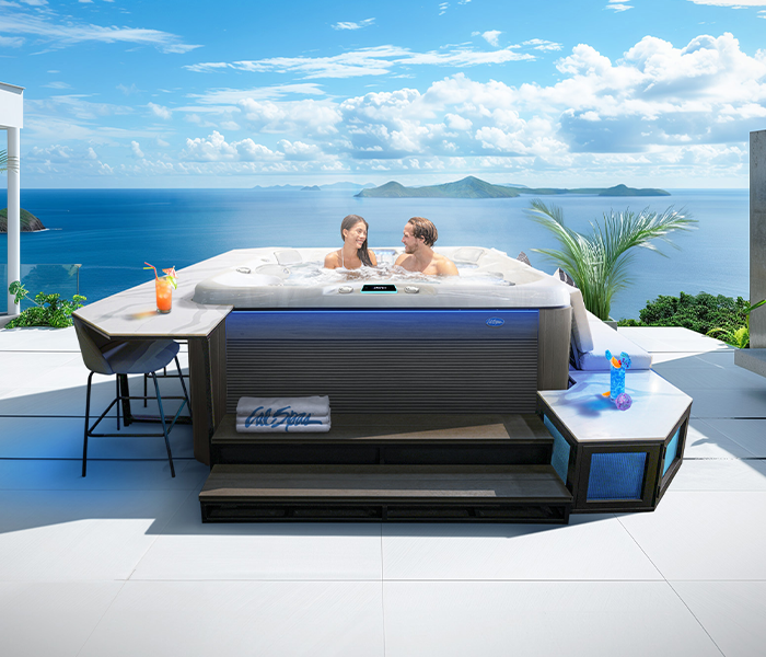Calspas hot tub being used in a family setting - El Monte